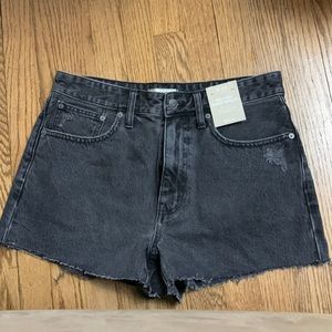 Madewell Black Jean Shorts